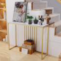 Konsola FATIVO Marmur 100 x 30 x 78,5cm biały, złoty