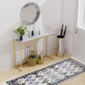 Konsola FATIVO Marmur 100 x 30 x 78,5cm biały, złoty