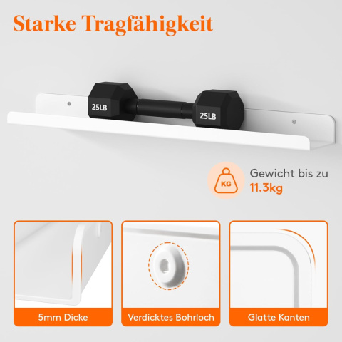 Lifewit Książka z obrazkami, regał wiszący, 6 sztuk, 61 cm, akrylowy Lifewit Książka z obrazkami, regał wiszący, 6 sztuk, 61 cm, akrylowy