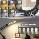 Lupa ze światłem i stojakiem, 10 x LED , 5 barw swiatla