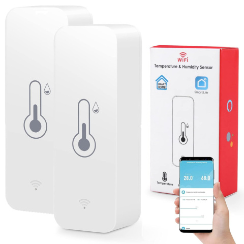 Monitor temperatury WiFi, inteligentny czujnik powiadomieniami, Alexa
