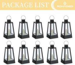 Romadedi 10-częściowy zestaw mini latarni LED ,kompletny z bateriami