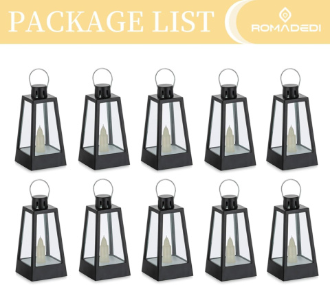 Romadedi 10-częściowy zestaw mini latarni LED ,kompletny z bateriami Romadedi 10-częściowy zestaw mini latarni LED ,kompletny z bateriami