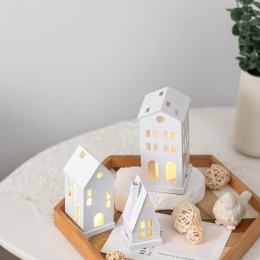 Romadedi 3-częściowy zestaw metalowych latarni z świeczkami tealight