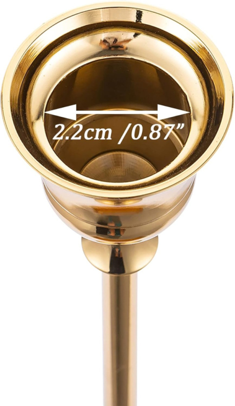 Romadedi Świecznik, świecznik, świece prętowe, zestaw 6 sztuk metalowe Romadedi Świecznik, świecznik, świece prętowe, zestaw 6 sztuk metalowe
