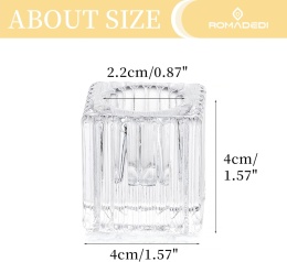 Romadedi Szklany świecznik na świece, 18 szt., stojak na świece