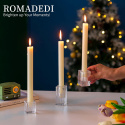 Romadedi Szklany świecznik na świece, 18 szt., stojak na świece Romadedi Szklany świecznik na świece, 18 szt., stojak na świece
