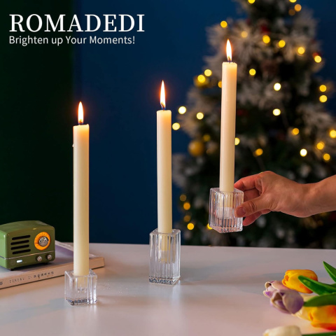 Romadedi Szklany świecznik na świece, 18 szt., stojak na świece Romadedi Szklany świecznik na świece, 18 szt., stojak na świece