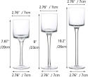 Romadedi Szklany świecznik zestaw 3 sztuk, 20/23/26 cm Romadedi Szklany świecznik zestaw 3 sztuk, 20/23/26 cm