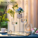 Romadedi Szklany świecznik zestaw 3 sztuk, 20/23/26 cm Romadedi Szklany świecznik zestaw 3 sztuk, 20/23/26 cm