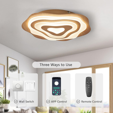 SUCIKORIO Lampa sufitowa LED do salonu z pilotem i aplikacją SUCIKORIO Lampa sufitowa LED do salonu z pilotem i aplikacją