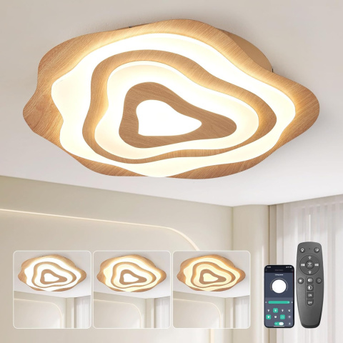 SUCIKORIO Lampa sufitowa LED do salonu z pilotem i aplikacją