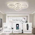 SUCIKORIO Lampa sufitowa LED do salonu z pilotem i aplikacją80 cm