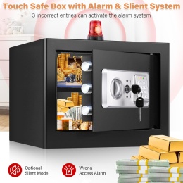 Sejf 25 l ognioodporny z wodoszczelnym portfelem, cyfrowy