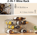 Stojak na wino Urban Deco Countertop na 14 butelek Stojak na wino Urban Deco Countertop na 14 butelek