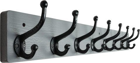 WEBI Rustykalny wieszak na ubrania, 8 żeliwnych wieszaków 90 cm WEBI Rustykalny wieszak na ubrania, 8 żeliwnych wieszaków 90 cm