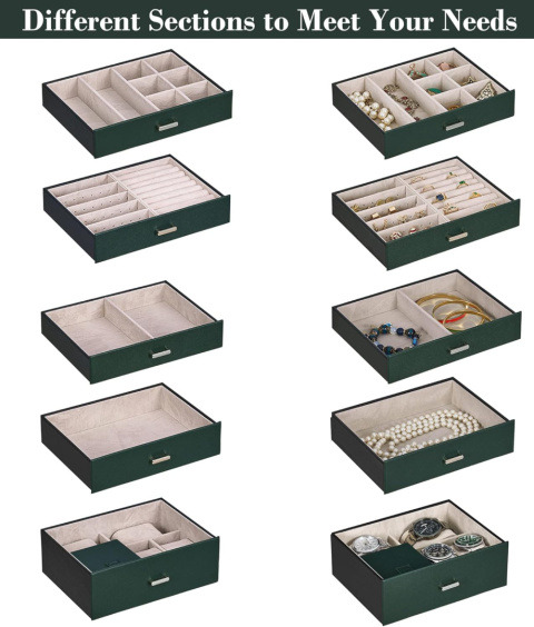 Yorbay Seelux szkatułka na biżuterię, z 5 szufladami i lustrem