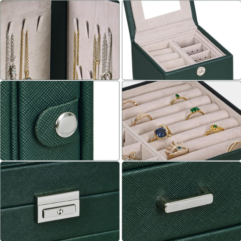 Yorbay Seelux szkatułka na biżuterię, z 5 szufladami i lustrem