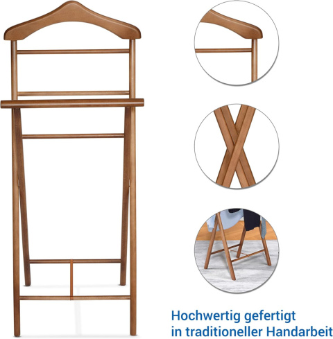 Betten wieszak na ubrania, szer. 47 x dł. 35 x wys. 116 cm, bejcowany buk Betten wieszak na ubrania, szer. 47 x dł. 35 x wys. 116 cm, bejcowany buk