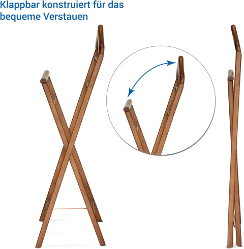 Betten wieszak na ubrania, szer. 47 x dł. 35 x wys. 116 cm, bejcowany buk Betten wieszak na ubrania, szer. 47 x dł. 35 x wys. 116 cm, bejcowany buk