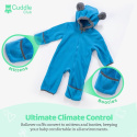 Cuddle Club polarowy kombinezon z kapturem 5 lat niebieski z uszami