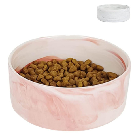 Favvity Miska dla psów i kotów Wykonana z ceramiki - 400ml, różowa Favvity Miska dla psów i kotów Wykonana z ceramiki - 400ml, różowa