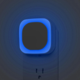 Lampka nocna 2 sztuki z czujnikiem zmierzchu,3-poziomowe ściemniane niebieska