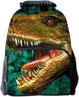 Leberna plecak szkolny wielokomorowy – dinozaur, lekki i solidny
