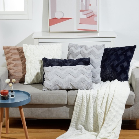 Poszewka na poduszkę ze sztucznego futra zestaw 2 szt, 45x45 cm