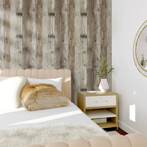 Samoprzylepna tapeta winylowa z efektem drewna, 60 cm X 500 cm Samoprzylepna tapeta winylowa z efektem drewna, 60 cm X 500 cm