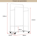 Solerconm metalowy wieszak na ubrania na kółkach stojacy