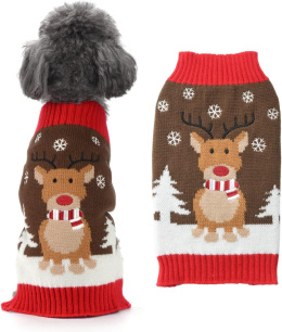 Sweter dla psa z reniferem Rozmiar XS