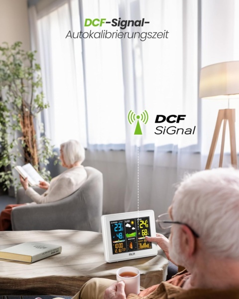 BALDR radiowa stacja pogodowa z czujnikiem zewnętrznym, zegar radiowy