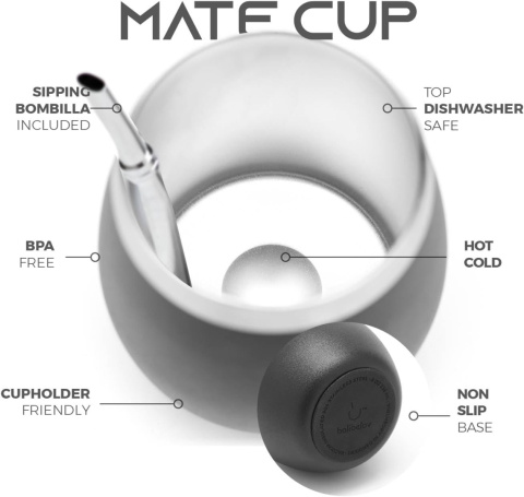 BALIBETOV Zestaw Yerba Mate , kubek, slomka , termos BALIBETOV Zestaw Yerba Mate , kubek, slomka , termos