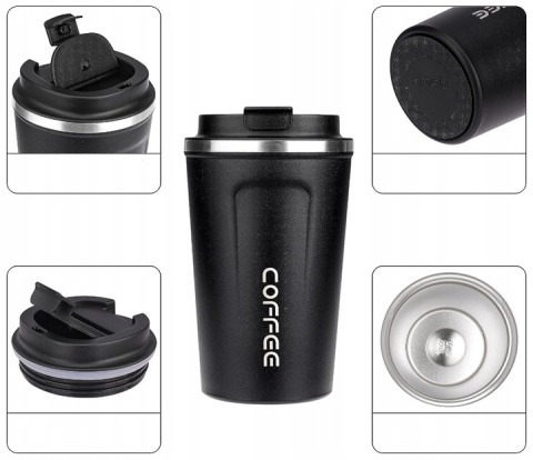 GRANATOWY KUBEK TERMICZNY NA WYNOS MAŁY TERMOS COFFE TO GO 380ml EKO GRANATOWY KUBEK TERMICZNY NA WYNOS MAŁY TERMOS COFFE TO GO 380ml EKO