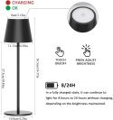 Bezprzewodowa lampa stołowa LED, ściemniana, akumulatorowa, metalowa Bezprzewodowa lampa stołowa LED, ściemniana, akumulatorowa, metalowa
