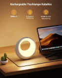Bonsery Lampka nocna dotykowa, ściemniana, okrągła, z pilotem , RGB
