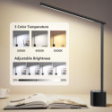 Bravzurg Lampa biurkowa LED, dotykowa, ściemniana, 10 W bezprzewodowa Bravzurg Lampa biurkowa LED, dotykowa, ściemniana, 10 W bezprzewodowa