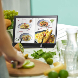 DECARETA Stojak na książki, tablet, regulowany, metalowy