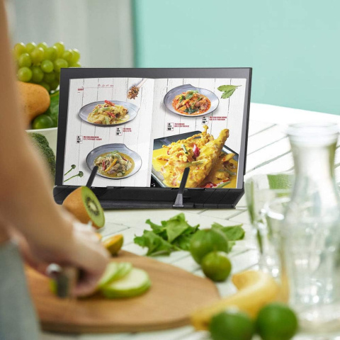 DECARETA Stojak na książki, tablet, regulowany, metalowy DECARETA Stojak na książki, tablet, regulowany, metalowy