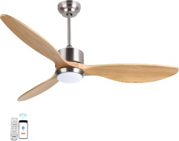 Ovlaim Drewniany 132cm XXL wentylator z oświetleniem i pilotem