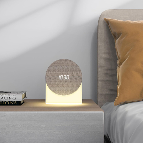 Gemmac Cyfrowy budzik 4 w 1 biały szum głośnik Bluetooth lampka nocna Gemmac Cyfrowy budzik 4 w 1 biały szum głośnik Bluetooth lampka nocna