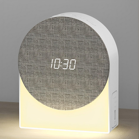 Gemmac Cyfrowy budzik 4 w 1 biały szum głośnik Bluetooth lampka nocna Gemmac Cyfrowy budzik 4 w 1 biały szum głośnik Bluetooth lampka nocna