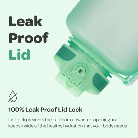 Hydracy Butelka na wodę z podziałką czasową 2 l, bez BPA Hydracy Butelka na wodę z podziałką czasową 2 l, bez BPA