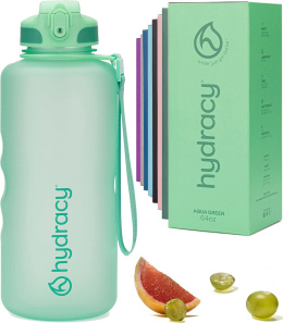 Hydracy Butelka na wodę z podziałką czasową 2 l, bez BPA