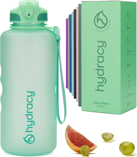 Hydracy Butelka na wodę z podziałką czasową 2 l, bez BPA