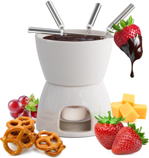 Joeji's Kitchen Fondue Chocolate Candle z kołkiem Świeca i widelcami Joeji's Kitchen Fondue Chocolate Candle z kołkiem Świeca i widelcami