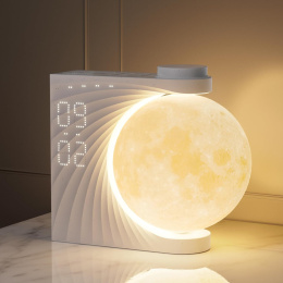 Lampa księżycowa budzik świetlny księżycowy RGB naturalne dźwięki