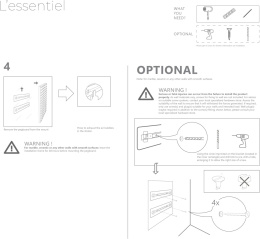 L'essentiel Organizer ścienny , 56 x 56 cm, kompletny zestaw
