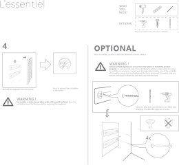 L'essentiel Organizer ścienny , 56 x 56 cm, kompletny zestaw
